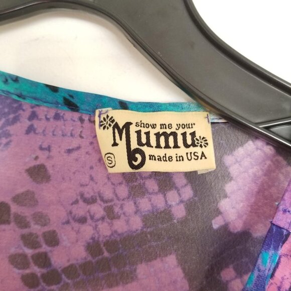 Show Me Your MuMu Shook Tunic Party Snake Top Sz S - Picture 8 of 9